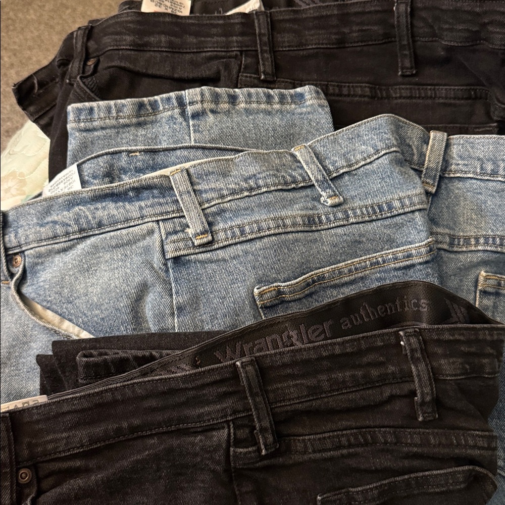 Wrangler Black and Light Blue Denim Collection